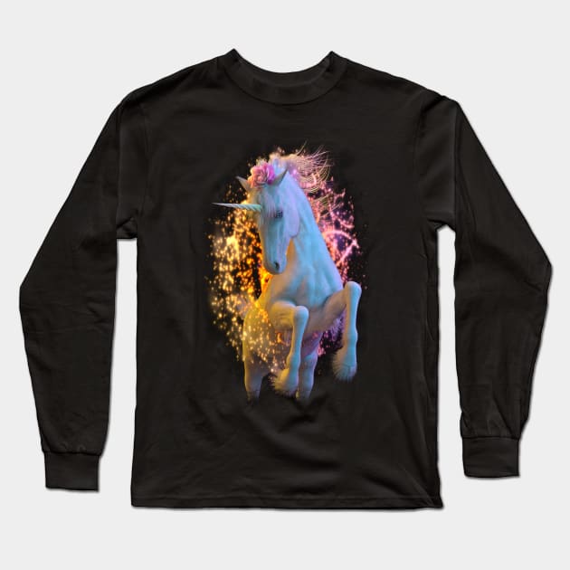 Unicorn Long Sleeve T-Shirt by vonHobo